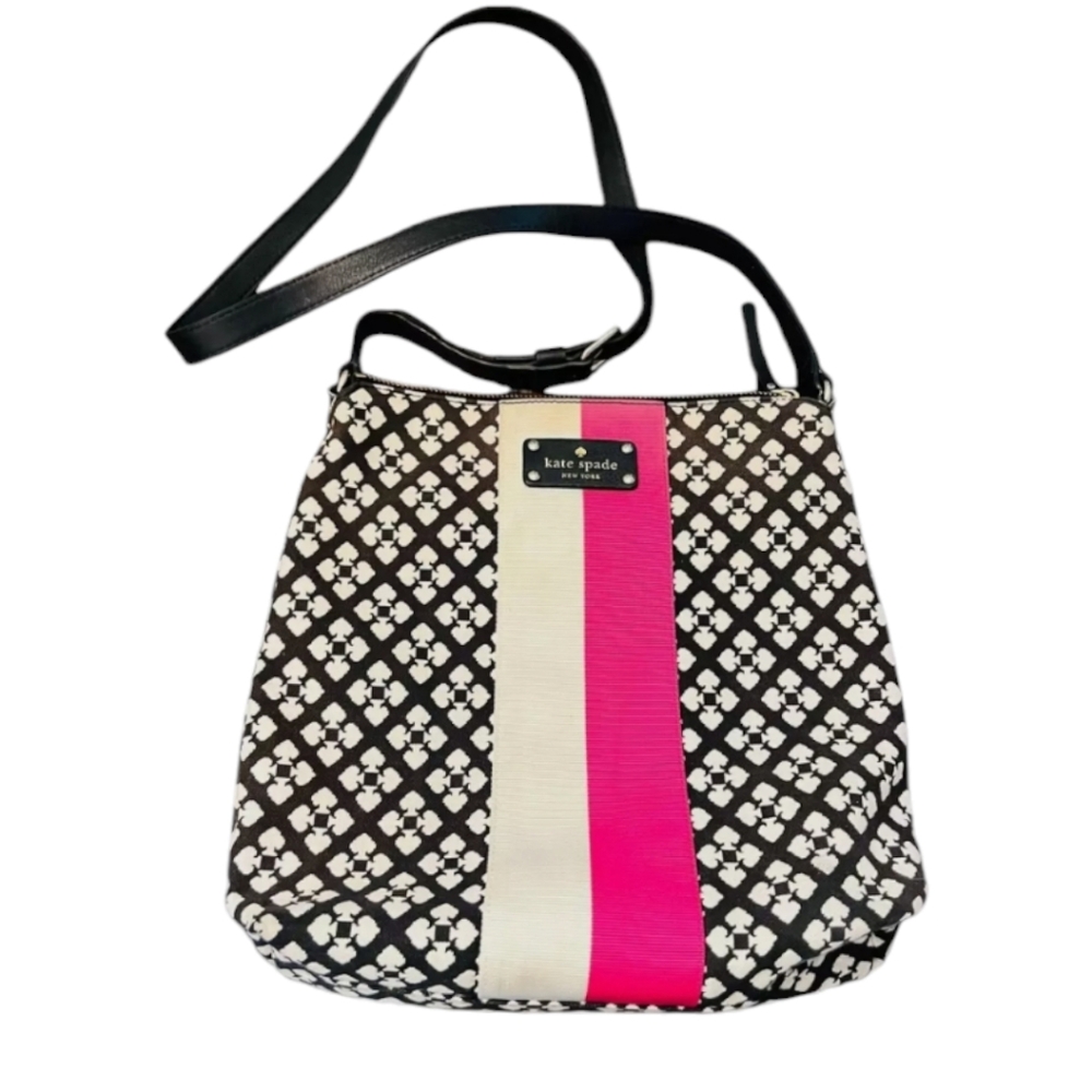 Kate Spade Victoria Black and Pink Crossbody Bag